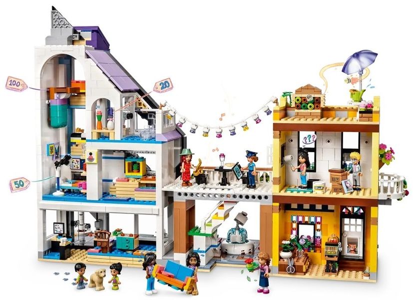 LEGO Friends Конструктор Квіткові та дизайнерські крамниці у центрі міста 41704 фото